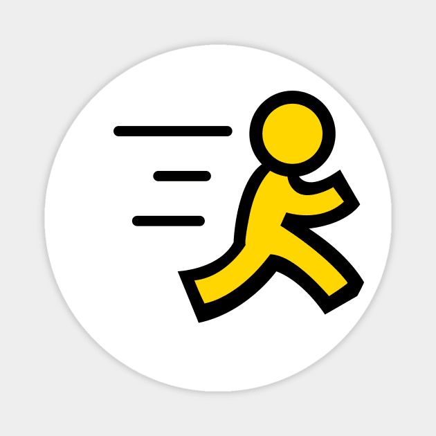 AOL man running Magnet by Humorous Misery